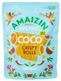 Rurki waflowe kokosowe bezglutenowe BIO 140g Amaizin