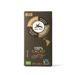 Czekolada gorzka 100 % kakao bez cukru BIO 50 g ALCE NERO