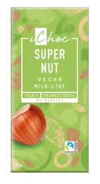 Tabliczka kakaowa z orzechami laskowymi Fair Trade BIO 80 g ICHOC