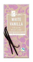 Tabliczka kakaowa (biała) z wanilią Fair Trade BIO 80 g ICHOC