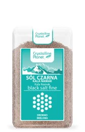 Sól czarna Kala Namak drobno mielona 600g Crystalline Planet