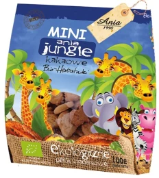Herbatniki mini jungle kakaowe BIO 100g ANIA